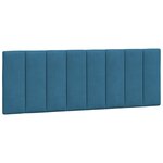 vidaXL Coussin de tête de lit bleu 120 cm velours