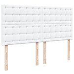 vidaXL Cadre de lit ottoman avec matelas blanc 180x200 cm similicuir