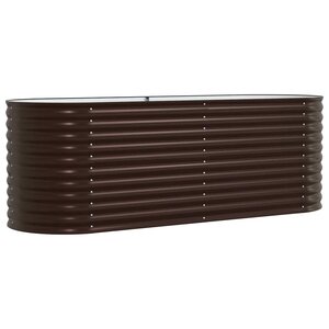 vidaXL Lit surélevé Marron 240 x 80 x 81 cm Acier