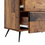 vidaXL Cabinet de chevet avec tiroir Bois ancien 62 x 34 5 x 47 5 cm