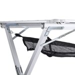 Campart Travel Table roulante camping Michigan Aluminium 140x80x70 cm