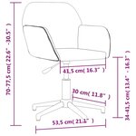 vidaXL Chaise pivotante de bureau Gris foncé Tissu