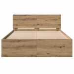 vidaXL Cadre de Lit Chêne artisanal 120 x 190 cm Bois d'ingénierie
