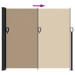 vidaXL Auvent latéral rétractable taupe 180x600 cm
