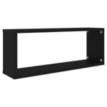 vidaXL Étagères murales cube 4 Pièces Noir 60x15x23 cm Bois d’ingénierie