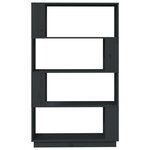 vidaXL Bibliothèque/Séparateur de pièce Gris 80x25x132 cm Pin massif