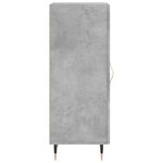 vidaXL Buffet Gris béton 34 5x34x90 cm Bois d'ingénierie