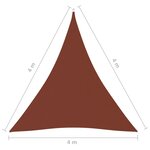 Vidaxl voile de parasol tissu oxford triangulaire 4x4x4 m terre cuite