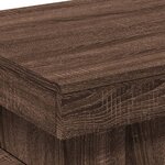vidaXL Table basse avec lumières LED chêne marron 50x50x40 cm