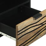 vidaXL Meubles de chevet   Ensemble de 2  40 x 33 x 46 cm  En bois de mangue massif