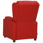vidaXL Fauteuil de massage Rouge bordeaux Similicuir