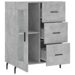 vidaXL Buffet gris béton 69 5x34x90 cm bois d'ingénierie