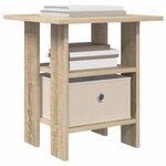 vidaXL Table de chevet 2 pc Chêne Sonoma 41 x 40 x 45 cm