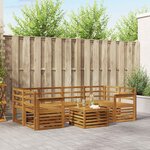 vidaXL Ensemble de canapés d'extérieur 7 Pièces Naturel