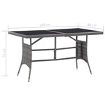 Vidaxl jeu à dîner de jardin 5 pièces résine tressée anthracite et gris