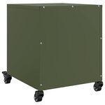 vidaXL Tables de chevet 2 Pièces vert olive 36x39x43 5 cm acier