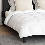 vidaXL Ensemble de Duvet avec oreiller 3 Pièces Blanc Plume de canard