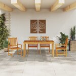 vidaXL Ensemble de salle à manger pour jardin 5 Pièces Marron