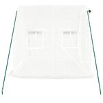 vidaXL Serre avec cadre en acier blanc 4 m² 2x2x2 m