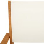 vidaXL Ensemble à manger de jardin 7 Pièces blanc crème tissu bois massif
