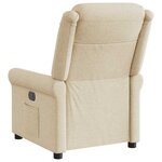 vidaXL Fauteuil inclinable Crème Tissu