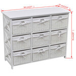 vidaXL Armoire de rangement Blanc