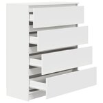 vidaXL Buffet blanc 80x35x99 cm bois d’ingénierie