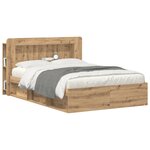 vidaXL Cabinet de Tête de Lit Chêne artisanal 160 cm Bois d’ingénierie