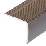 vidaXL Nez de marche Forme en L 5 Pièces Aluminium 100 cm Marron