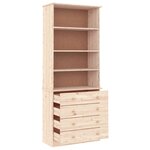 vidaXL Bibliothèque avec tiroirs ALTA 77x35x186 5cm bois massif de pin