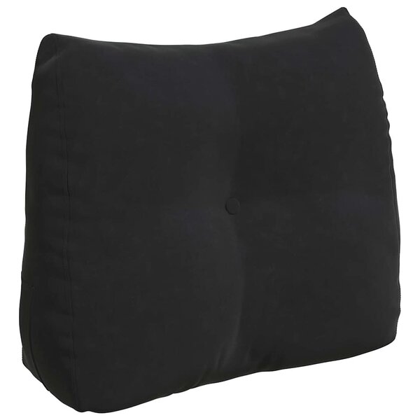 vidaXL Coussin de Dos Noir 60 x 24 x 50 cm Velours