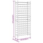 vidaXL Casier à bouteilles pour 96 bouteilles Doré Métal