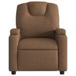 vidaXL Fauteuil inclinable électrique Marron Tissu