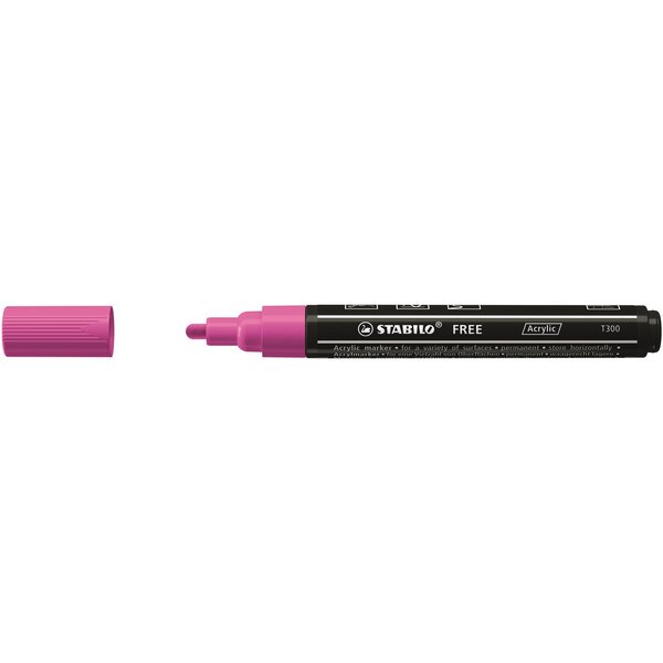 Marqueur pointe moyenne FREE acrylic T300 lilas STABILO
