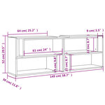 vidaXL Meuble TV Gris 149x30x52 cm Bois d'ingénierie