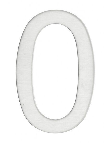 THIRARD - Chiffre 0 adhésif  inox  H.76mm - THIRARD