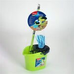 Theo Klein 6797 - Set de ménage Vileda avec seau et balai à franges Color Line