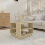 vidaXL Table basse chêne sonoma 55x55x43 cm bois d'ingénierie