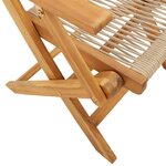 vidaXL Ensemble à manger de jardin 5Pièces beige polypropylène et bois