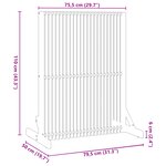 vidaXL Écran de confidentialité Marron 79.5 x 50 x 110 cm