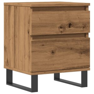 vidaXL Table de chevet chêne artisanal 40x35x50 cm bois d’ingénierie
