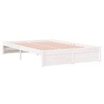 vidaXL Cadre de lit sans matelas blanc bois massif 120x200 cm