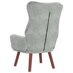 vidaXL fauteuil Gris clair 69 x 74 x 93 cm Velours