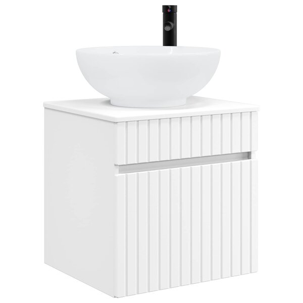 vidaXL Meuble de lavabo mural Blanc 49 x 44 5 x 66 5 cm