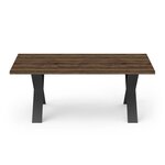 Table à manger MONACO - bois oak et noir - 180 x 90 x 74.8 cm