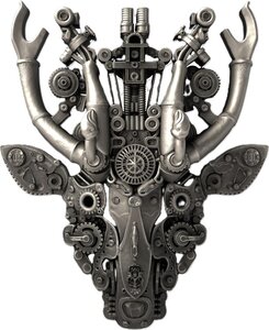 Pièce de monnaie en Argent 2000 Francs g 62.2 (2 oz) Millésime 2026 Steampunk Allegiance MECH ANTLERS