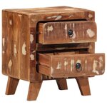 vidaXL Table de chevet 40x32x46 cm bois massif de récupération
