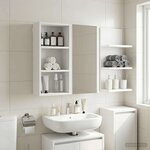 vidaXL Armoire murale de salle de bain Blanc 30 x 16 x 62 5 cm