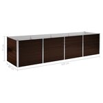 vidaXL Lit surélevé de jardin Marron 320x80x77 cm Acier galvanisé