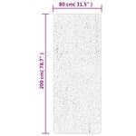 vidaXL Tapis shaggy à poils longs moderne crème et noir 80x200 cm